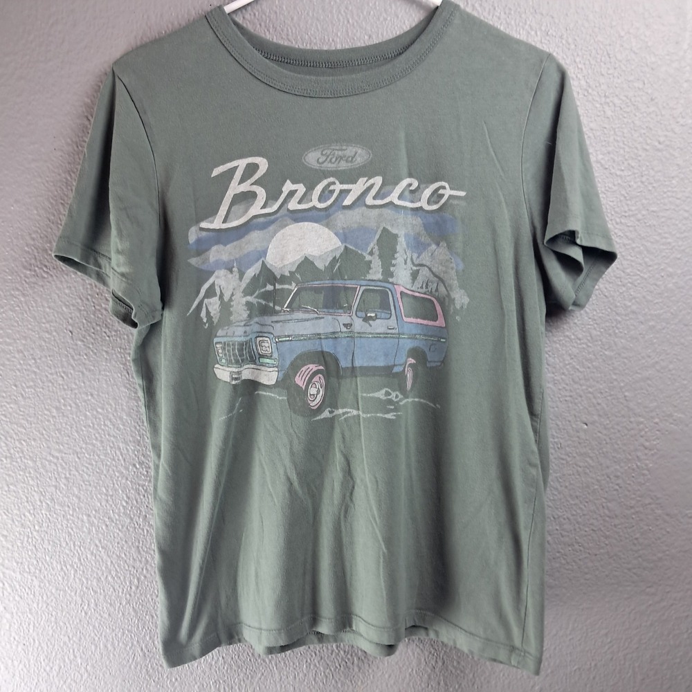 Ford Bronco Womens Retro Vintage Style Graphic Short Sleeve T-Shirt Crew Neck M